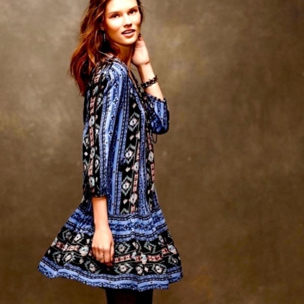Anthropologie Holding Horses Winter Moon Tunic Flowy Boho Dress Size Medium - Picture 2 of 8